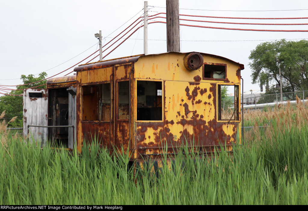 Wrecked and abandoned Davenport switcher